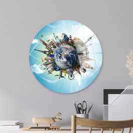 Wallity UV-1149 Pintura Decorativa de Vidrio Templado Multicolor
